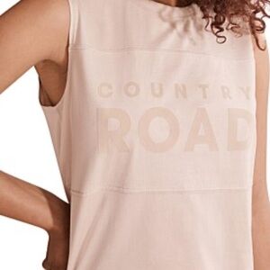 Country Road Women’s Modern Logo Top Australian Cotton Small Latte